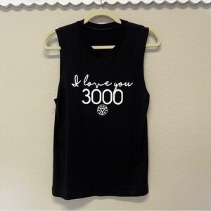 Black Sleeveless Marvel Muscle Tank